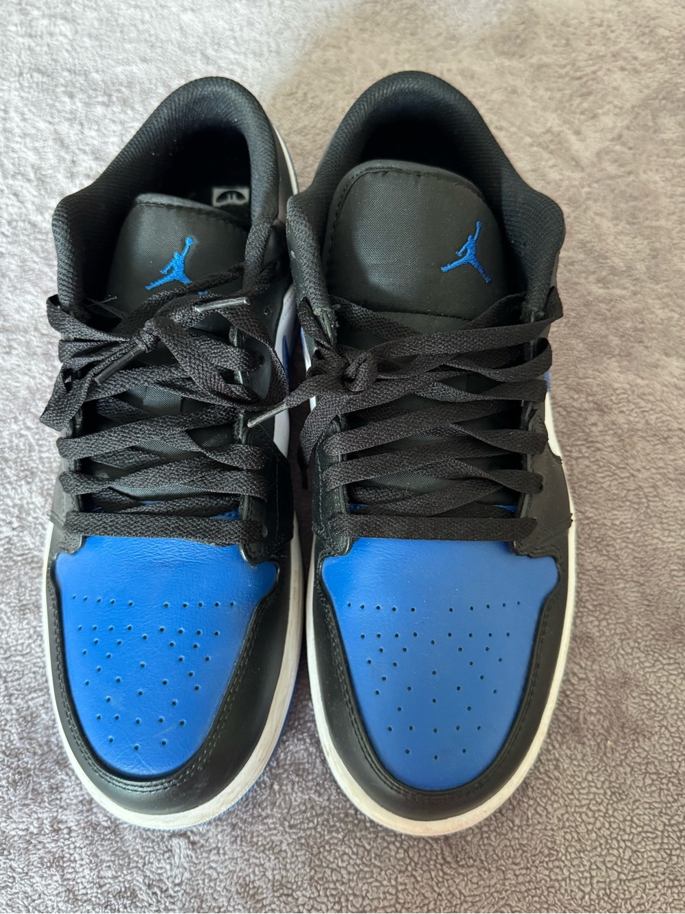Nike Air Jordan Low Top Sneakers in Black and Blue